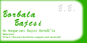 borbala bajcsi business card